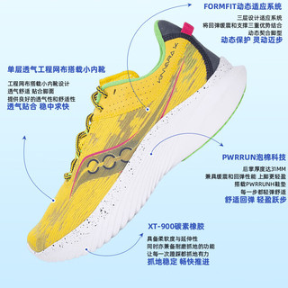 索康尼（SAUCONY）男鞋23冬菁华KINVARA 14跑鞋透气轻便运动鞋耐磨缓震跑步鞋 菁华14/异域配色 40.5/7.5/255mm