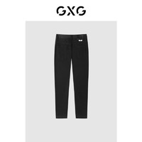 GXG 奥莱 2022年夏季新款商场同款都市通勤系列修身型牛仔裤 黑色 170/M