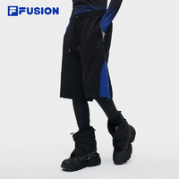 FILA 斐乐 FUSION xTEAM WANG design斐乐潮牌针织七分裤2023冬 正黑色-BK 170/80A/M