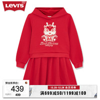 Levi's【龙年】李维斯24春季女连衣裙假两件时尚潮流舒适 红色 6