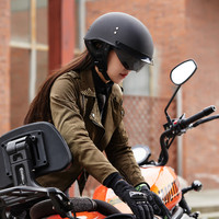 GXT 碳纤维摩托车头盔男机车复古轻便半盔夏季透气太子盔电动瓢盔