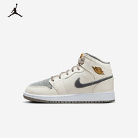 NIKE AIR JORDAN 耐克AJ 1男女中帮休闲板鞋防滑耐磨儿童休闲运动鞋 FB9899-100 36码 适合脚长23cm