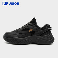 FILA FUSION斐乐潮牌CONCH II女鞋复古潮鞋2023冬款海螺鞋跑步鞋 鱼子灰/暗墨绿-CP 37.5