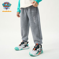 汪汪队儿童冬季裤子A类加绒男童纯色保暖裤宝宝束脚长裤