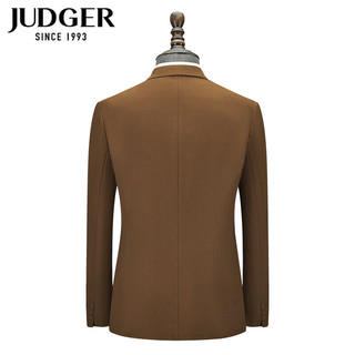 庄吉（Judger）冬季磨毛厚款商务休闲男士羊毛便西服毛呢单西装外套 浅棕色 170/96A偏壮版型