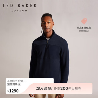Ted Baker 冬男士休闲半拉连套头针织衫271178 藏青色 2