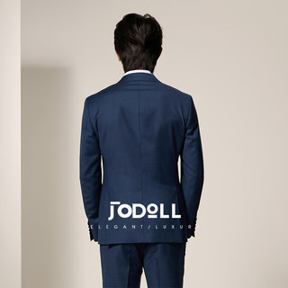 JODOLL乔顿100%绵羊毛男士西服商务休闲藏青色修身套西上衣 藏青色 46A