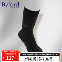 百富（BYFORD）男士袜子棉针织中筒袜印尼产商场款男运动长袜通勤秋冬红9007C 9007C碳灰色 均码