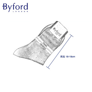 百富（BYFORD）男士袜子棉针织中筒袜印尼产商场款男运动长袜通勤秋冬红9007C 9007C碳灰色 均码