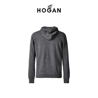 HOGAN【季末礼遇】男装冬MAGLIERIA灰色舒适休闲连帽卫衣 灰色 44