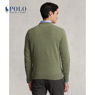 Polo Ralph Lauren 拉夫劳伦男装 23年秋标准版圆领针织羊毛衫RL17262 300-绿色 S