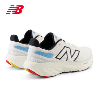 NEW BALANCE 男鞋女鞋1080 v13系列专业缓震运动舒适跑步鞋 白色 M108013A 男款 标准鞋楦D 42 (男码脚长26.5cm)