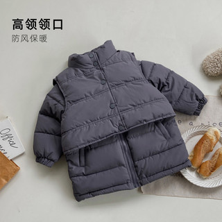 棉花堂儿童梭织棉服两件套保暖上衣宝宝加厚御寒外套
