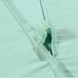 富安娜 100%纯棉酒店隔脏睡袋 60支抑菌款出差旅行便携式床单被单 绿-120*230cm