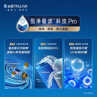 TRULIVA 沁园 净水器家用直饮反渗透过滤器净水机官方旗舰店1200G大通量