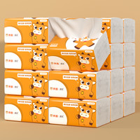 漫花 原木纸巾400张家用抽纸实惠装餐巾纸面巾纸8包