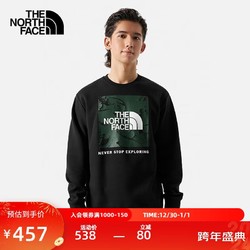 THE NORTH FACE 北面 卫衣男女同款户外运动休闲针织套头衫2023秋季新款|86Q0 JK3/黑色 S/165