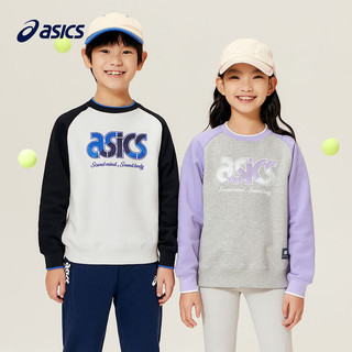 asics/亚瑟士童装20男女儿童宽松时尚保暖针织圆领卫衣 00白色 140cm