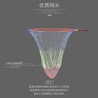 天元 武汉天元刚舟大物抄网 钓鱼加宽抄网头鱼网兜抄网杆玉柄 刚舟大物玉柄