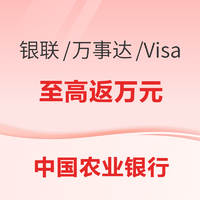 农业银行 银联/万事达/Visa信用卡24年境外消费返现