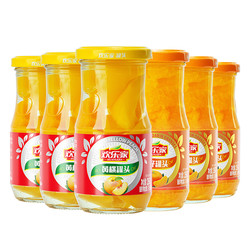 HUANLEJIA 欢乐家 黄桃橘子罐头组合装256g*10瓶新鲜桔片爽桔子罐头水果整箱