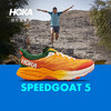 HOKA ONE ONE 男款秋冬飞速羚羊5越野跑步鞋SPEEDGOAT5网面减震防滑 镭射黄 / 鸟喙橘 42.5