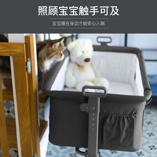KinderKraft婴儿床便携式可折叠尿布台宝宝多功能可调节可移动新生儿床 NESTE婴儿床 棕
