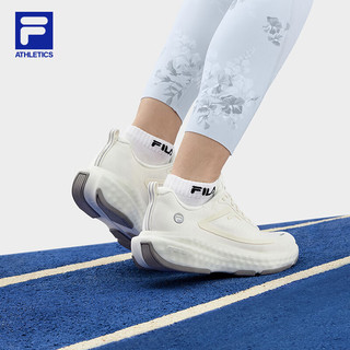 FILA 斐乐 女鞋ENERGY 2路跑鞋2024春季跃动2跑步鞋运动鞋 雪白-SW 39