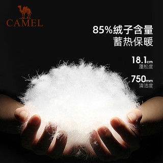 CAMEL 骆驼 羽绒服男三合一冬加绒加厚保暖连帽工装防寒户外长款登山服 粟米白，男女同款 L