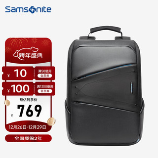 Samsonite 新秀丽 双肩包电脑包男商务旅行书包出差通勤笔记本背包15.6英寸 BP4黑色
