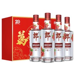 LANGJIU 郎酒 顺品郎红顺 浓酱兼香型白酒 45度480ml*4瓶 JD20周年纪念礼盒装