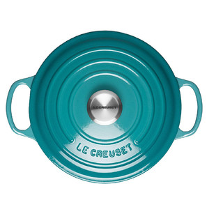 LE CREUSET 酷彩 铸铁珐琅海鲜锅汤锅火锅炖锅 30cm 加勒比蓝