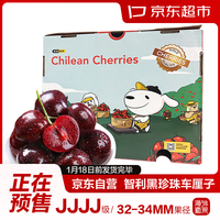 PLUSDOGA智利黑珍珠车厘子4J级 2kg礼盒装 果径约32-34mm