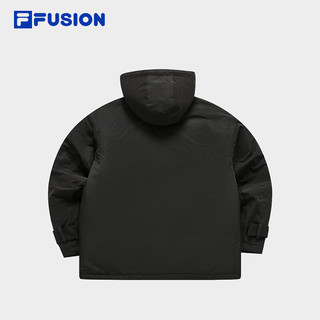 FILA FUSION x FACETASM斐乐潮牌棉服女2024春季时尚连帽上衣 优雅黑-BK 160/80A/S