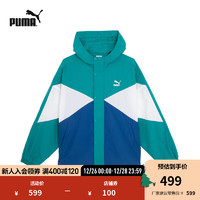 彪马（PUMA） 男子运动休闲拼色外套 CLASSICS WINDBREAKER 628202 深蓝色-78 L(180/100A)