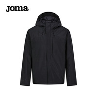 Joma 荷马 85白鸭绒羽绒服男女同款连帽时尚秋冬保暖防风防泼水户外运动外套 黑色 4XL