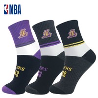 NBA 运动袜子男款中筒高帮袜潮流吸汗透气休闲跑步篮球袜