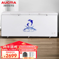 澳柯玛（AUCMA）560升商用大容量冰柜 卧式大冰箱 冷藏冷冻转换单温顶开门冷柜 BC/BD-560TC(NE)