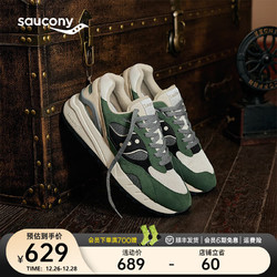 saucony 索康尼 SHADOW 6000RE休闲鞋男女冬季板鞋男轻便厚底增高男运动鞋 绿米黑4 43码