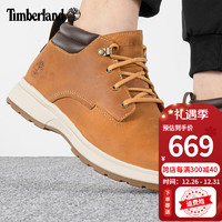 添柏岚（Timberland）男鞋登山鞋秋冬户外徒步鞋耐磨皮革经典时尚休闲中帮靴A5SAM A5SAMM231/小麦色 40