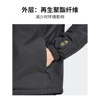 adidas阿迪达斯新年款男装冬季曼联足球休闲文化棉服IP9182 黑色 A/L