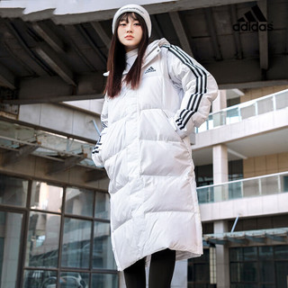 阿迪达斯 （adidas）官网女装羽绒服23冬季运动服加厚保暖长款过膝连帽羽绒服 IT8713 M