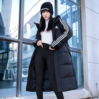 阿迪达斯 （adidas）官网女装羽绒服23冬季运动服加厚保暖长款过膝连帽羽绒服 IT8714 XL