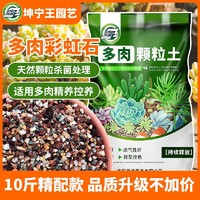 坤宁王 多肉彩虹石纯颗粒土绿沸石火山石麦饭石虹彩石多肉专用植物铺面石