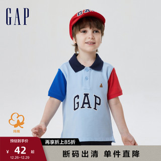 Gap 盖璞 男幼童款纯棉透气POLO衫短袖667206儿童装