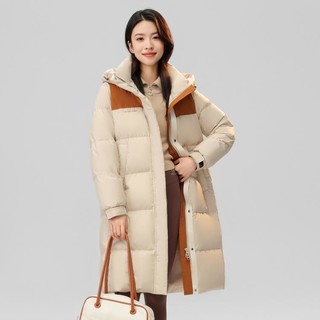 冰洁BENGEN 羽绒服女2023新款冬季休闲百搭时尚长款舒适保暖外套