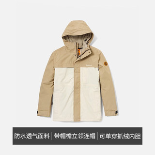 Timberland添柏岚夹克男秋冬户外登山服外套保暖抓绒三合一防水冲锋衣A696H A696HEE2/豆泥色-烟雾白 S/170