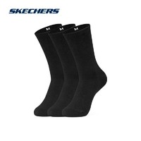 SKECHERS 斯凯奇 缤纷休闲系列中筒袜男女同款L322U124 碳黑/0018 M