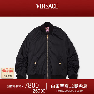 VERSACE 范思哲 22秋冬 奢侈品女士宽松休闲双面黑色棉服1006312-1A04392-2B070 36