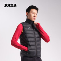 JOMA羽绒马甲男女通款短款立领羽绒服防风保暖马夹外套 黑色 M